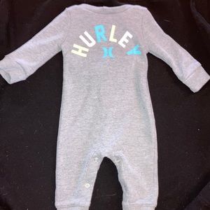 5/$20 Hurley baby one piece with hoodie